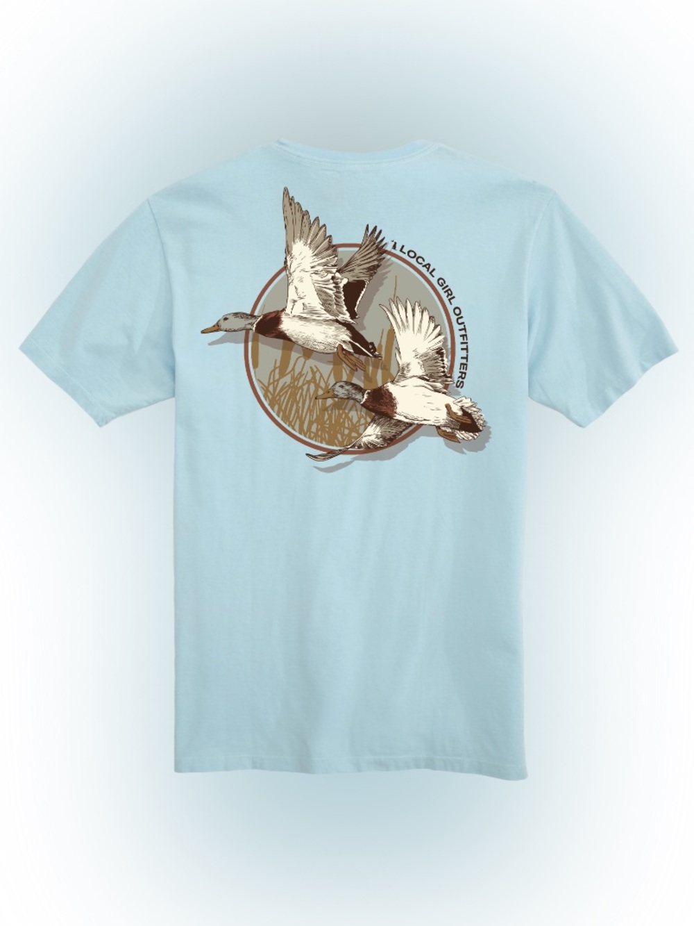 Local Girl Chambray Mallard Pair Short Sleeve Tee